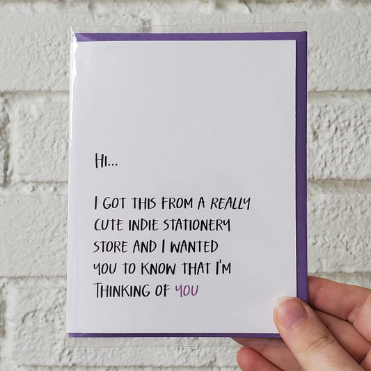 Chirps & Cheers Studio - Cute Indie Hello Greeting Card