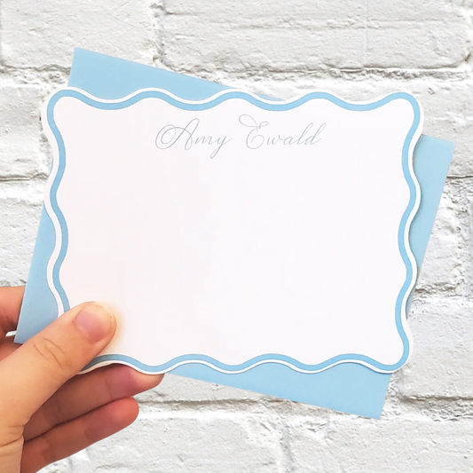 Scalloped Edge Personalized Stationery