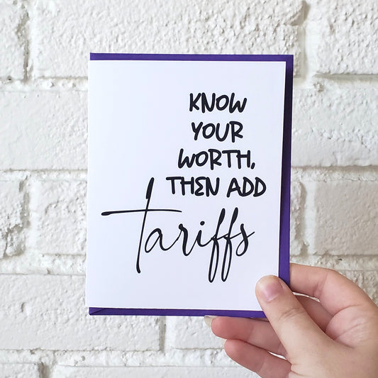 Chirps & Cheers Studio - Add Tariffs Greeting Card