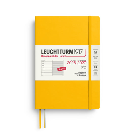 Sunflower - Softcover (A5) Weekly Planner & Notebook - 18 Month - 2026-2027