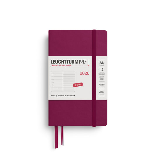 Weekly Planner & Lined Notebook - Hardcover (A6) - 2026