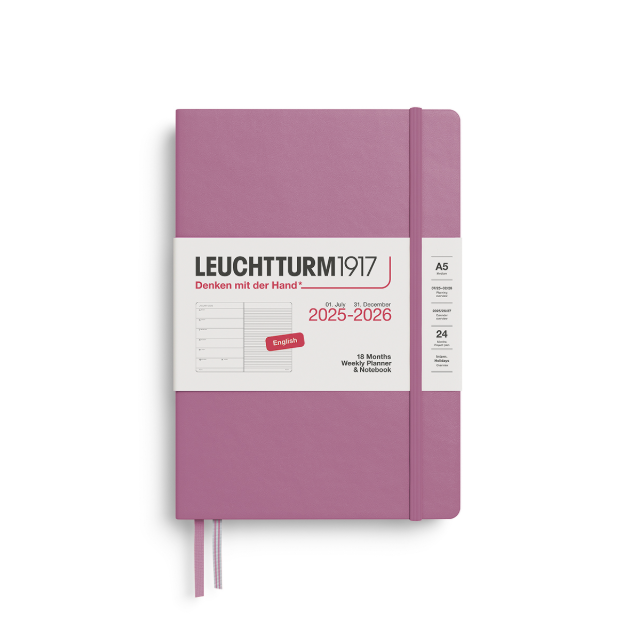 LEUCHTTURM - Hardcover (A5) Weekly Planner & Notebook 2025-2026