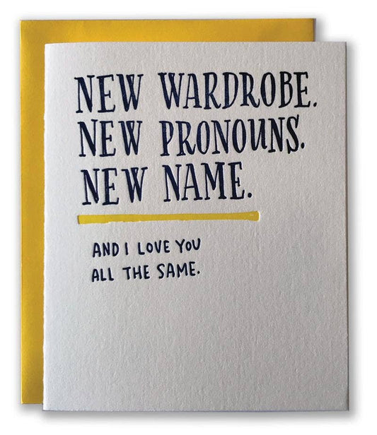 New Wardrobe, New Pronouns - Greeting Card