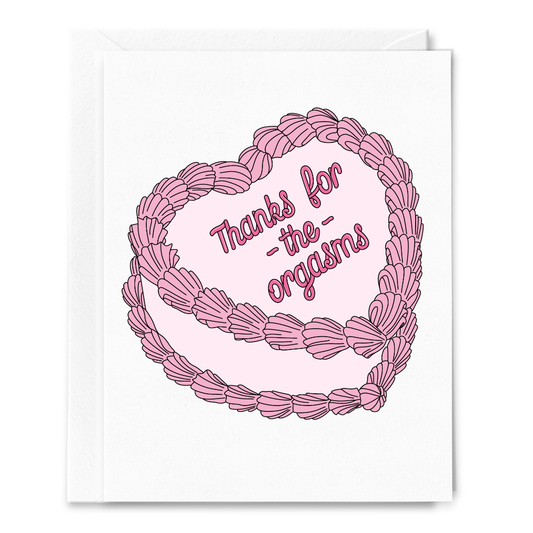 Thanks for the Orgasms, Vintage Cake Card