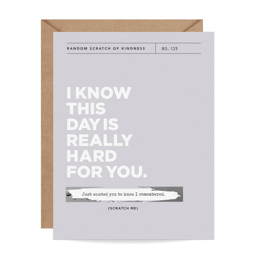 Inklings Paperie - Scratch-off I Know - Sympathy Card
