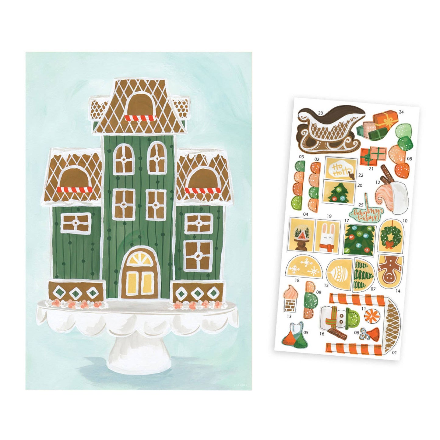 1canoe2 | One Canoe Two Paper Co. - Christmas Countdown Calendar - Gingerbread House