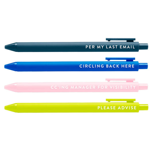 Brittany Paige - Passive Aggressive Corporate Lingo Jotter Pen Set