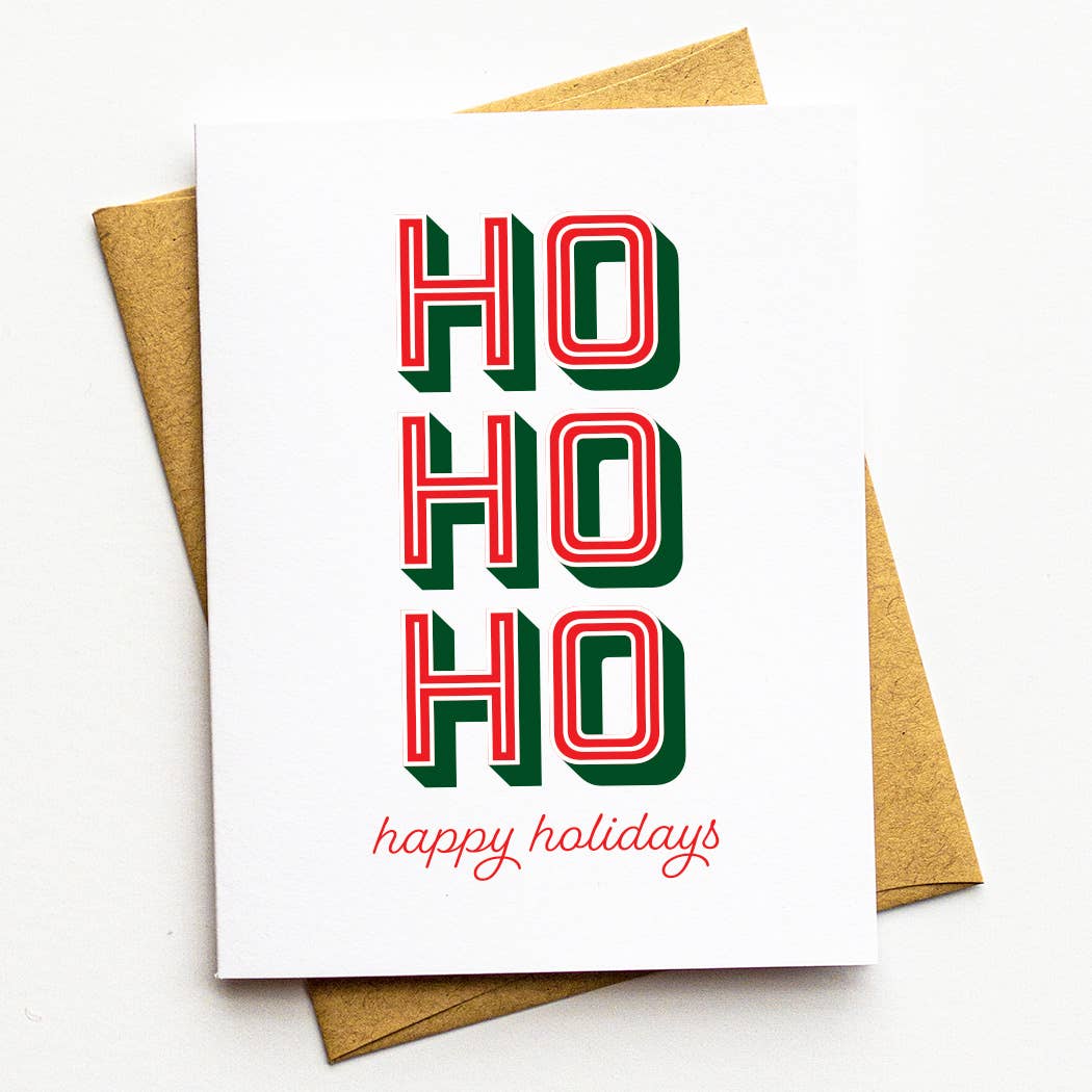 Jones Street Press - Ho Ho Ho  - Modern Festive Christmas Card