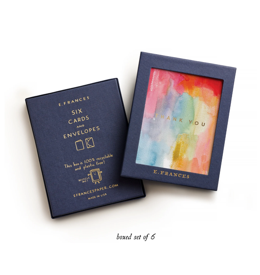 E. Frances Paper - Colorful Thanks | Thank You Card (Boxed Set of 6)