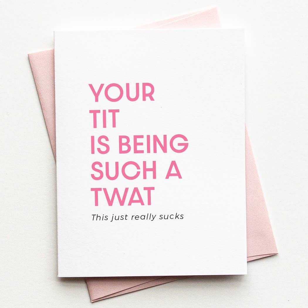 Jones Street Press - Tit Twat - Funny Naughty Breast Cancer Support Card
