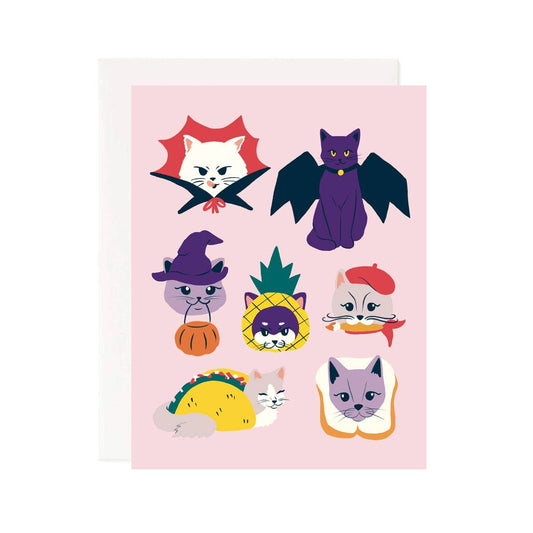 Pineapple Sundays Design Studio - Cat Costumes Halloween Card