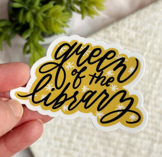 Queen of the Library Sticker - Book Lover Bookworm Bookstore