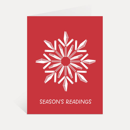 Just Follow Your Art - Season's Readings Card | Snowflake Book Holiday Card
