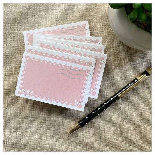 Pink Forever Stamp  - Mini Notecard Set of 60