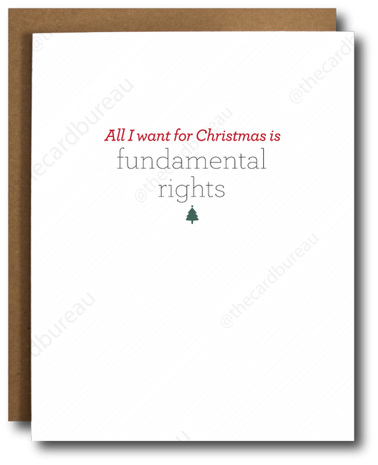 The Card Bureau - Fundamental Rights Christmas Card